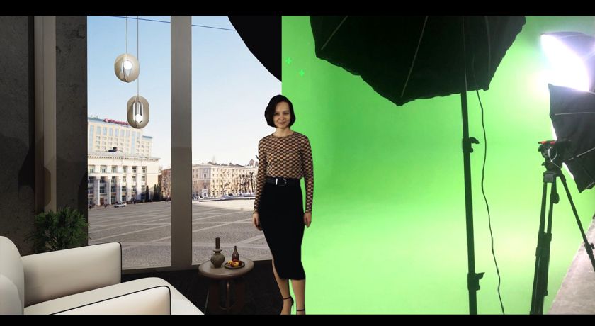 Аренда фотостудии Хромакей Холл Зал Зеленая циклорама в Воронеже | Фото 